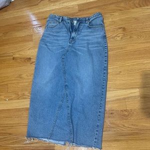 Denim maxi skirt